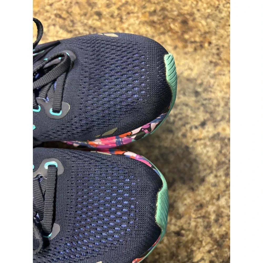 Brooks Ghost 15 Womens Running Shoes Navy Pink Multi 1203801B434 Size 9